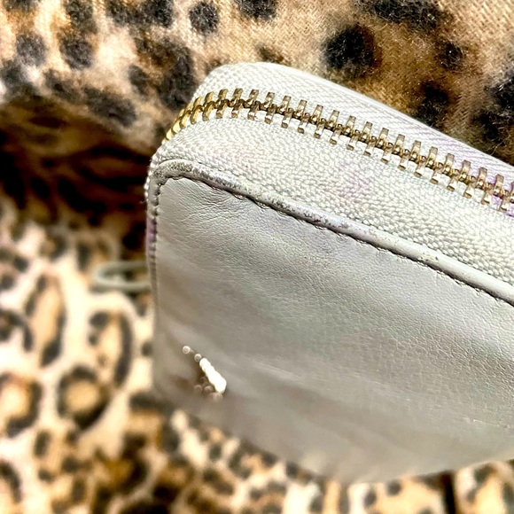 Zadig et Voltaire Leather Compagnon Wristlet Wallet Silver - Picture 13 of 16